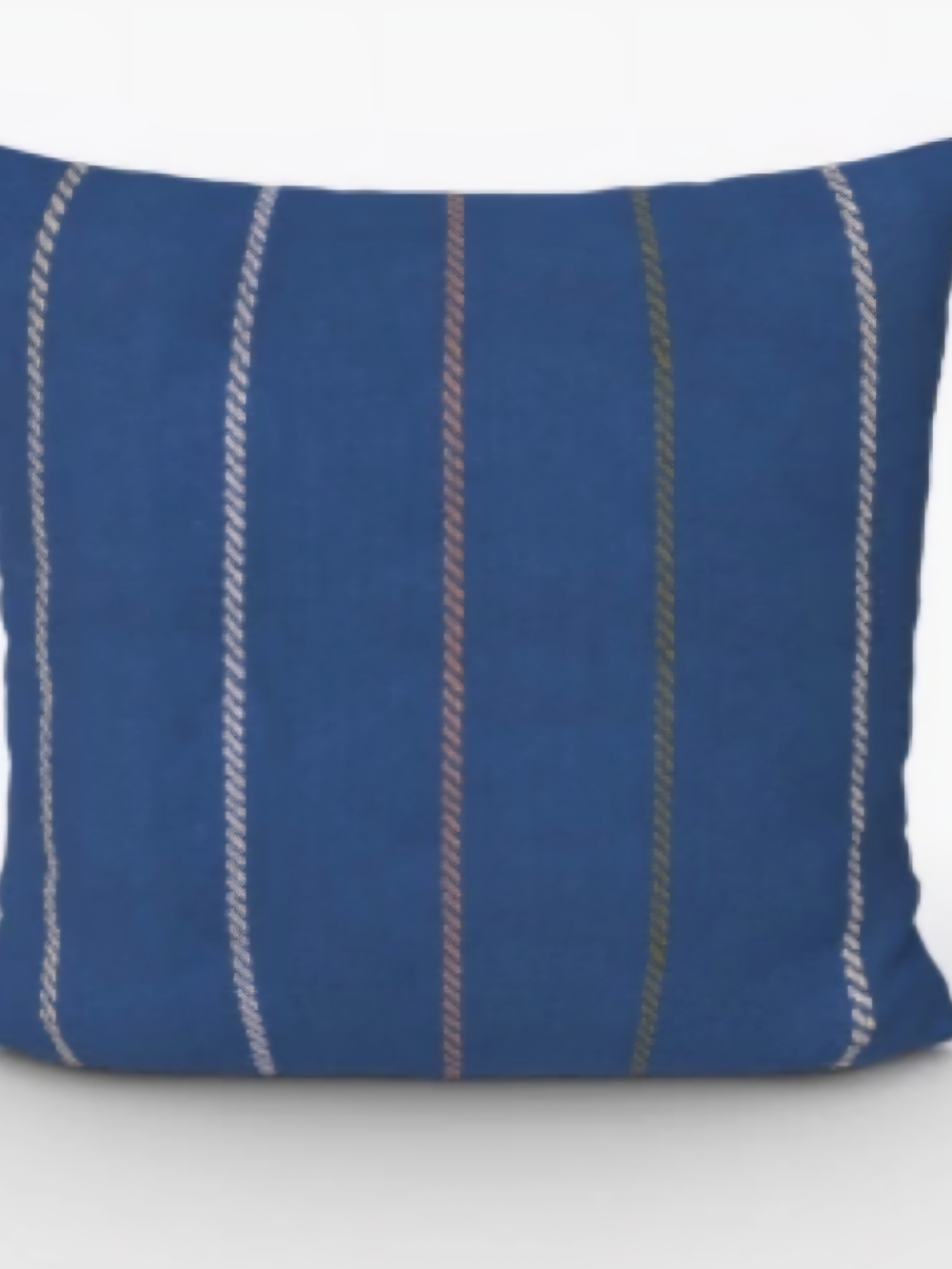 Home Essentials Blue 14 in Square Throw Pillow With Stripes NIP